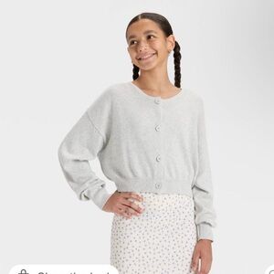 Girls' Light Weight Slouchy Cardigan - art class™ Heather Gray XXL 16/18